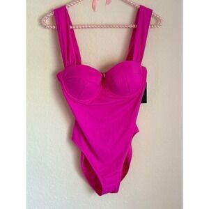 Kate Spade New York Pink Underwire One Piece Swimsuit Fuchsia Size S NEW